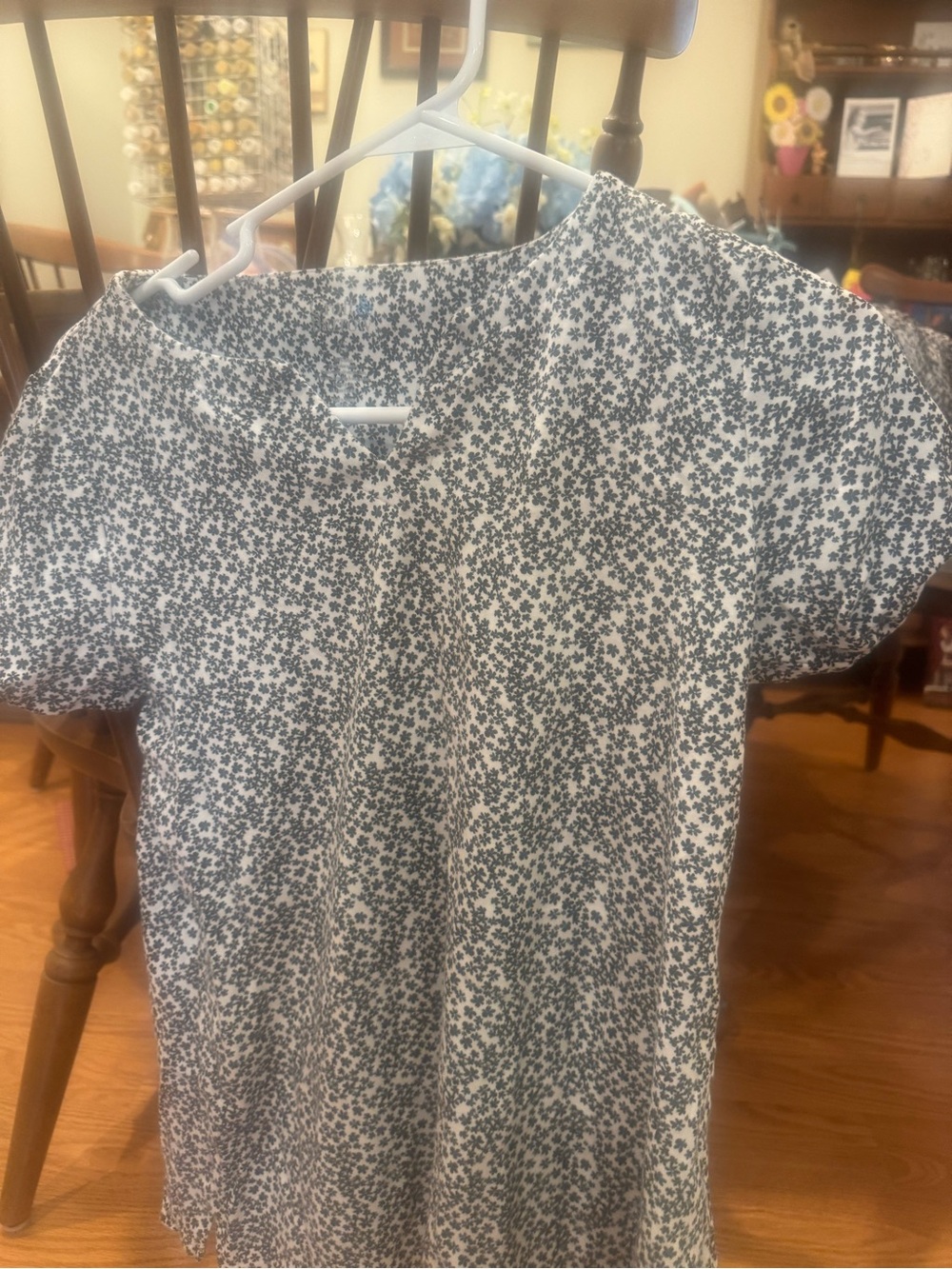 croft & barrow Navy Floral Short-Sleeve Tee